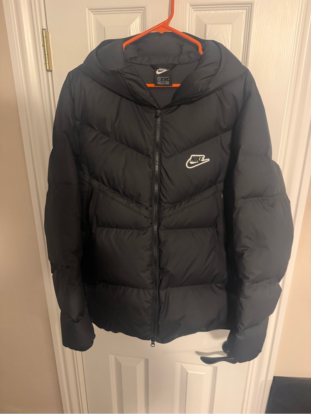 Nike Black Quilted Puffer Jacket with Hood